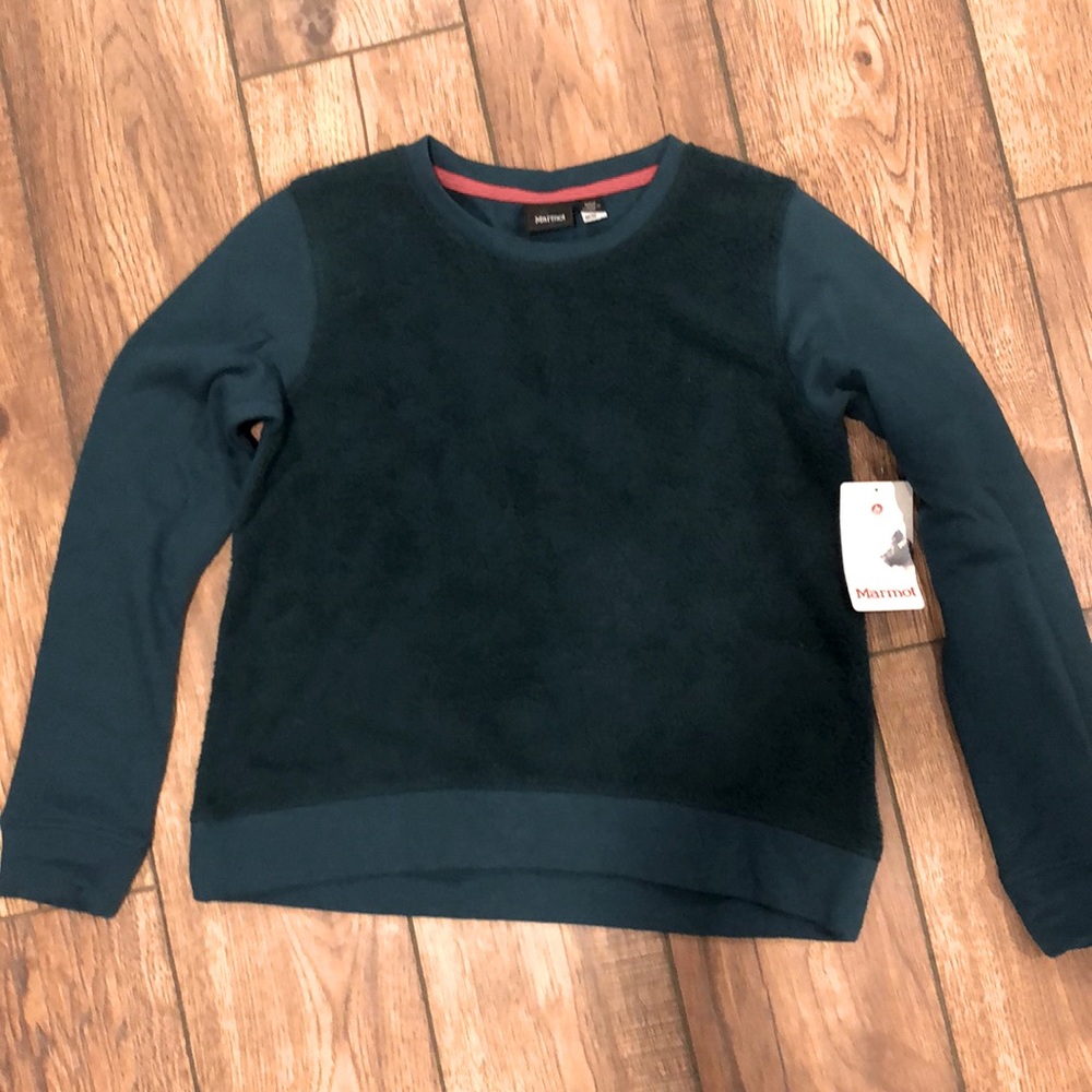 Marmot Women’s CN Sherpa Sweatshirt New with Tags Deep Teal